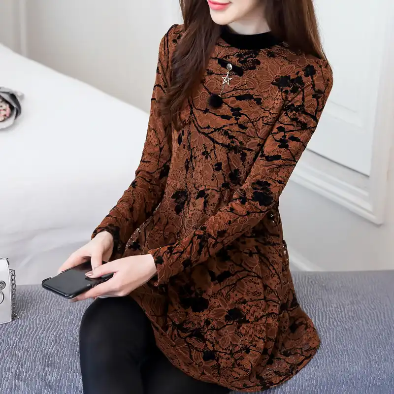 black floral tunic top