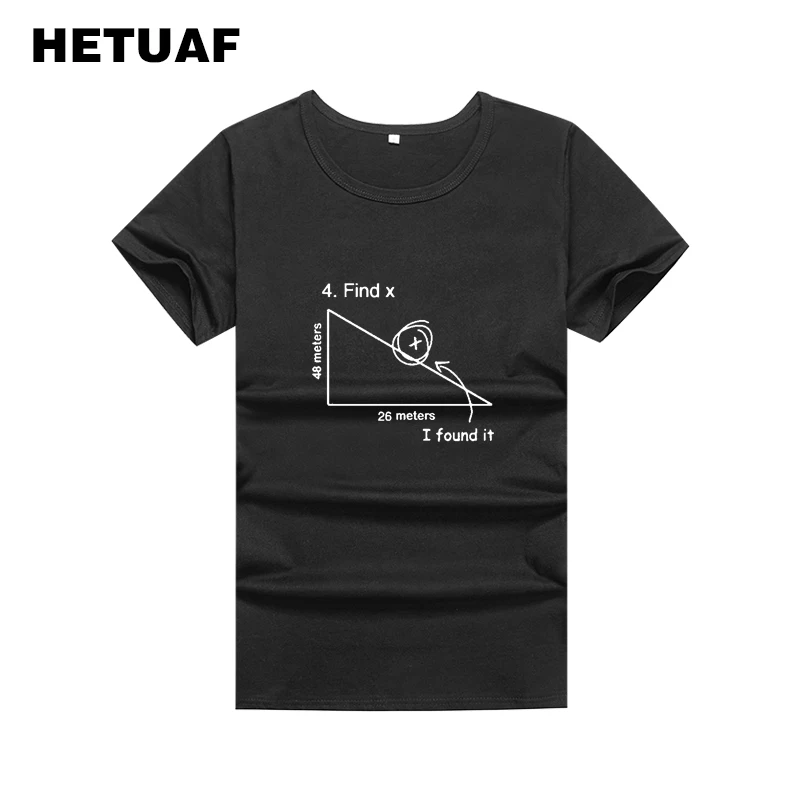 HETUAF Новинка Математика графических тройников Для женщин смешно печатных Tumblr футболка белый Для женщин Прохладный Hipster Для женщин женская футболка большой Размеры