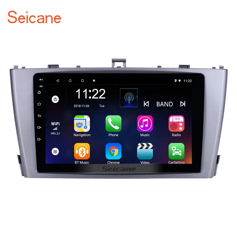 Seicane gps мультимедийный плеер радио для 2009 2010 2011 2012 2013 Toyota AVENSIS 9 дюймов 8-core Android 8,1 2Din головное устройство