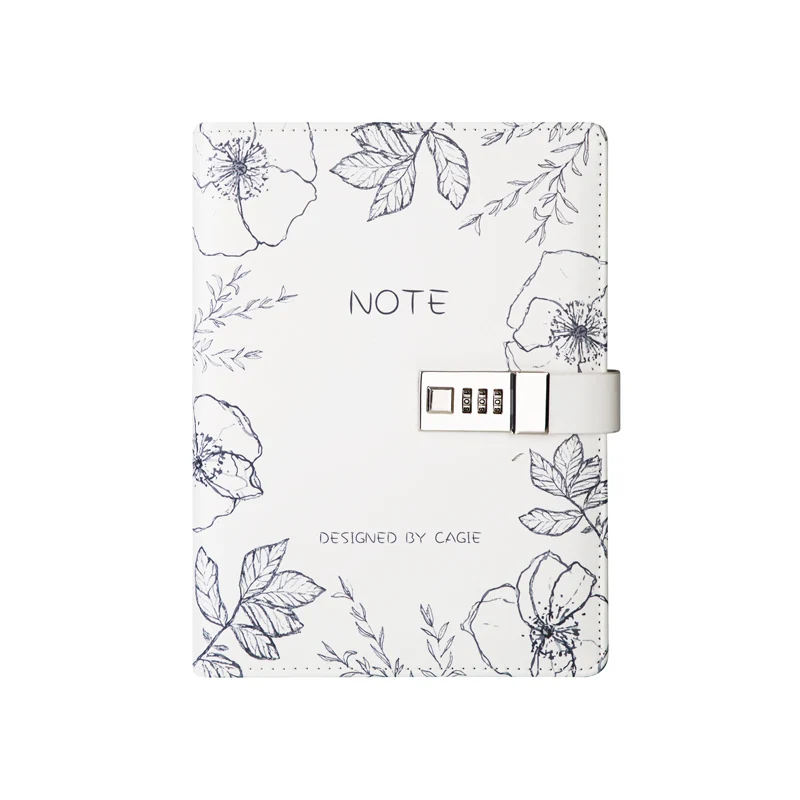 

Diary with Lock a5 Binder Travel Journal Brief Lines Pages Daily Schedule Organizer Leather Planner Refill Loose-leaf Notebook