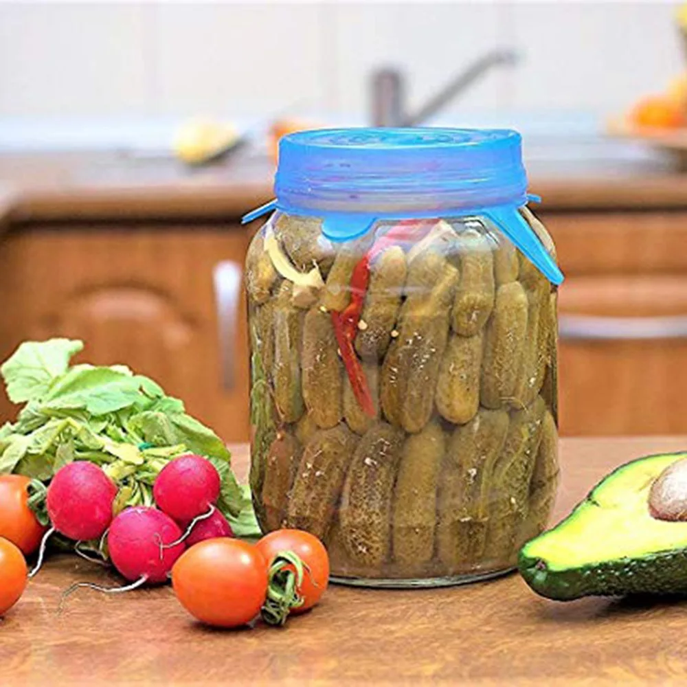 

6PCS Silicone Universal Reusable Stretch Lids Food Fresh Cover Wrap Pot Lid Kitchen Accessories Kitchen Tools