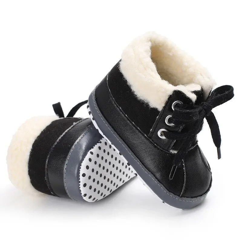 PUDCOCO Newest 2020 Newborn Toddler Shoes Baby Boy Girl Ankle Snow Winter Warm Plush Boots Crib Shoes Anti-slip Sneakers