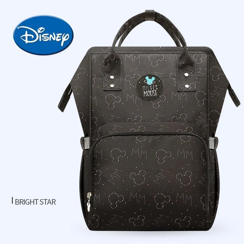 

Disney USB Heat Preservation Diaper Bag Water-proof Toddler Mommy Diaper Backpack Cartoon Micky Travel Bag