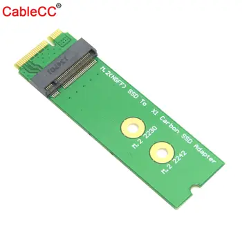 

10pcs/lot CY Cablecc Mini PCI-E 2 Lane M.2 NGFF 30mm 42mm SSD to Lenovo X1 Carbon Ultrabook SSD Add on Cards PCBA