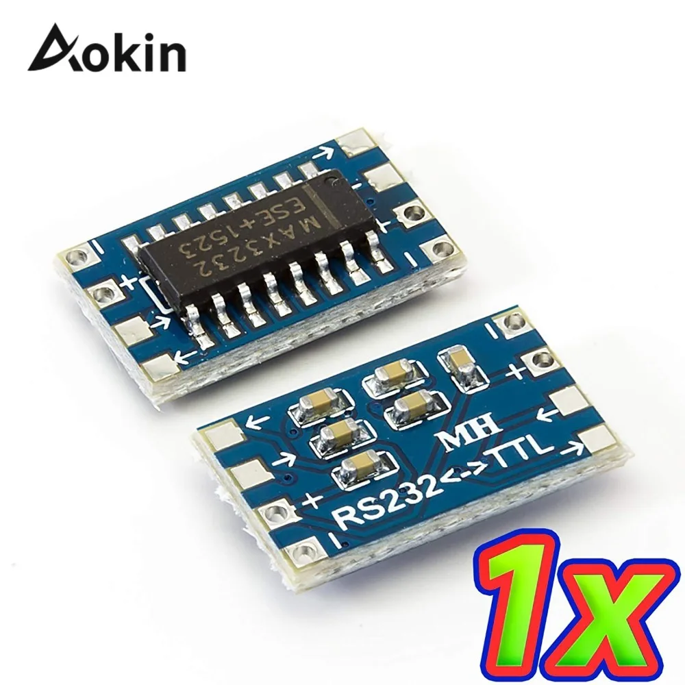 

Blue metal mini RS232 - TTL Conversion Module Board Adapter R Mini RS232 to TTL Converter Adaptor Module Board MAX3232