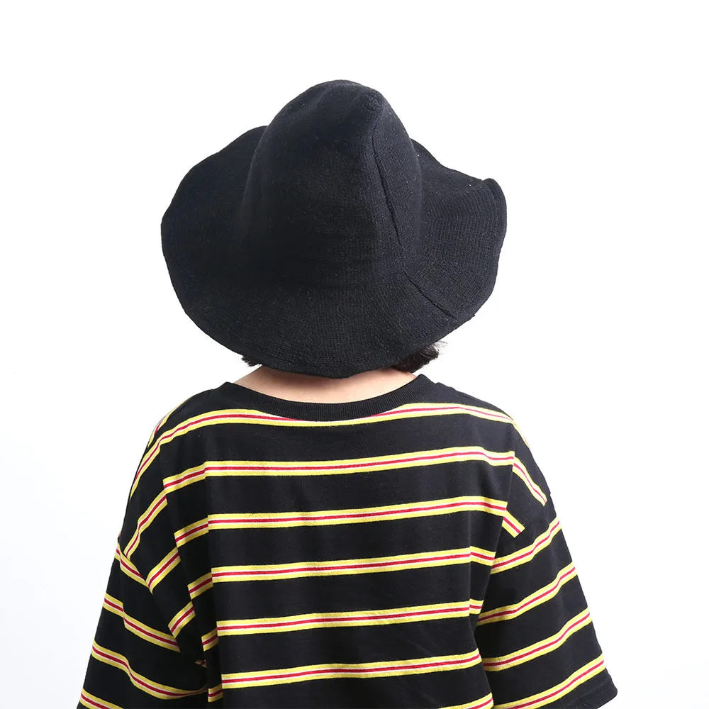 

Witch Hat Diversified Along The Sheep Wool Cap Knitting Fisherman Hat Female Fashion Witch Pointed Basin Bucket for Halloween
