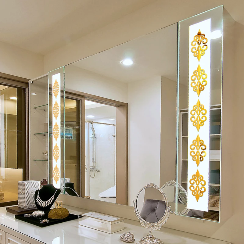 

10pcs/Set Wall Sticker Modern Art Decal Acrylic Mural House decoration entrance wall door window closets decor Gold/Silver/Black