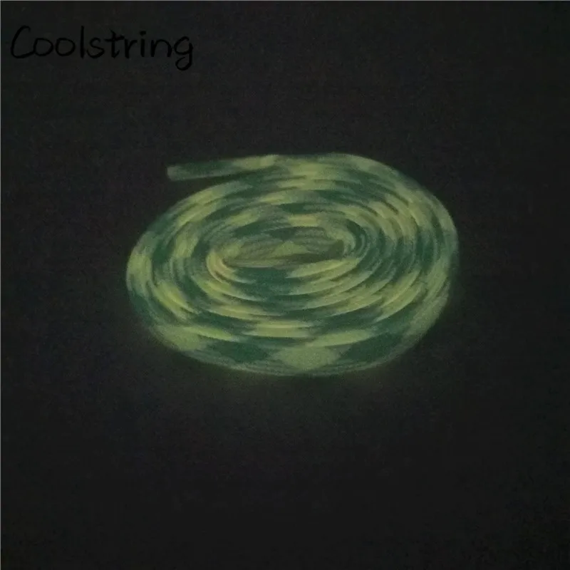 Coolstring Trend Personality Sport Flat Glow In The Dark Shoelaces Men Women Night Luminous Shoe Laces For Sneakers Canvas Shoes