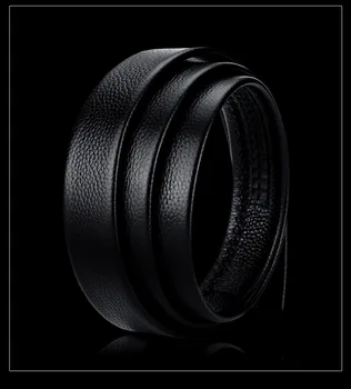 

Men's No buckle Double-sided Genuine Leather Belts diy Pure Cowhide Automatic Men's Leather G Belt Mens Luxury Cowskin black