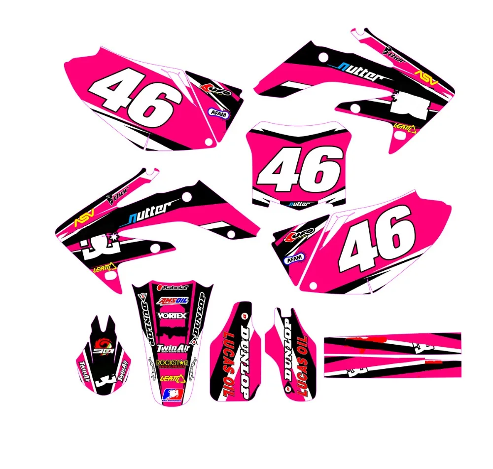 

CRF 250R 08 09 Custom Number Plate Backgrounds Graphics Sticker & Decals Kit For Honda CRF250R CRF250 2008 2009 08-09