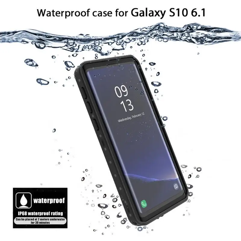 

Luxury Shockproof Full Cover Phone Case For Samsung Galaxy S10 Plus TPU Cover Clear Protection Waterproof Phone Case