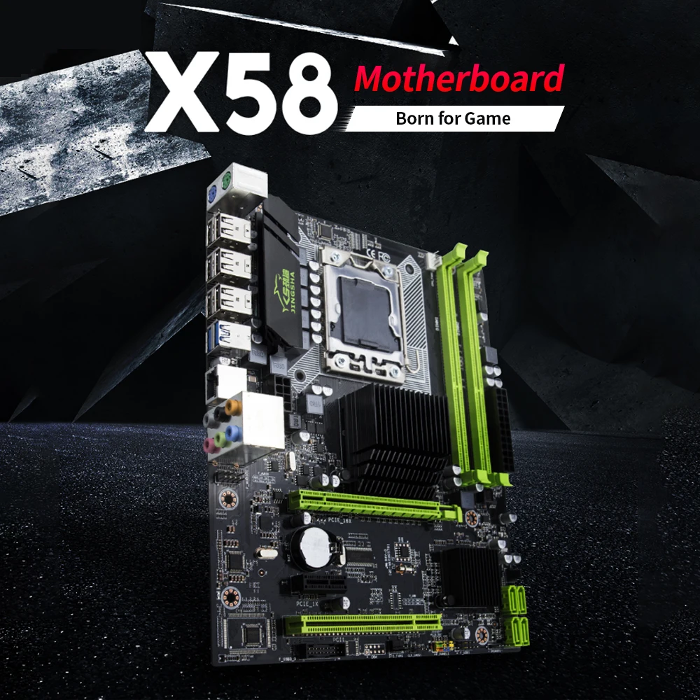 Материнская плата Jingsha X58 материнская LGA 1366 i7 5675 DDR3 LGA1366 1366PIN с поддержкой RECC 32 Гб SB3.0