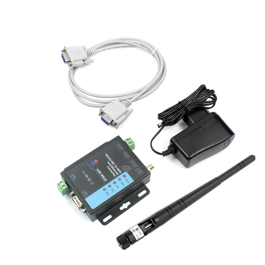 USR W610 беспроводной преобразователь серии к Wi Fi Ethernet RS232 RS485 последовательный - Фото №1