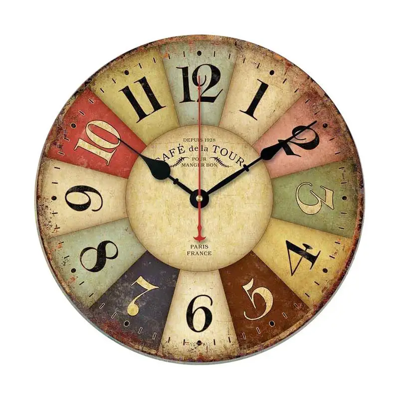 Roman Digital Silent Retro Clock Without Noise for Living Room Home