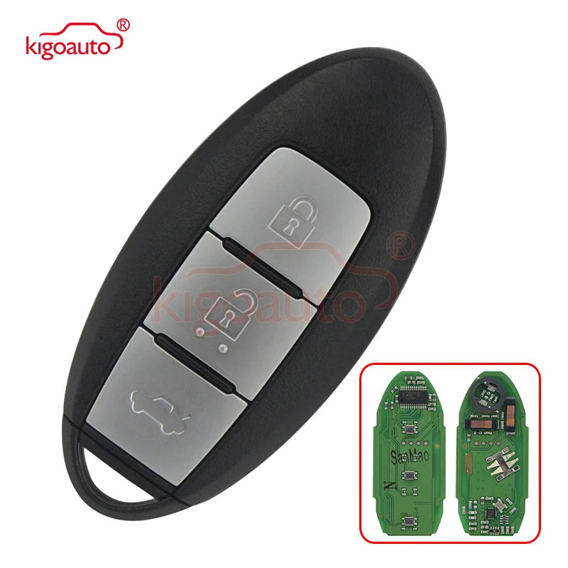 Kigoauto Smart Key 3 Button 433.92 Mhz 4A Chip For Nissan Teana Keyless Entry Car Key 2016 2017 remtekey smart key 3 button 433 9mhz fsk hitag 3 id47 pcf7952x for nissan teana keyless entry car key 2013 2014 2015
