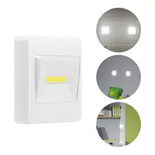 Магнитный светодиодный светильник для шкафа с переключателем, беспроводной шкаф, ночник, шкаф, шкаф для спальни, Кухонное освещение