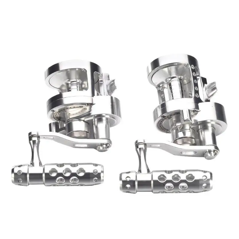 

All-Metal Trolling Reel Slow Jigging Reel Saltwater Boat Reel 7+1BB 4.5:1 Dual Brake Baistcasting Reel for Sea Fishing Accessory