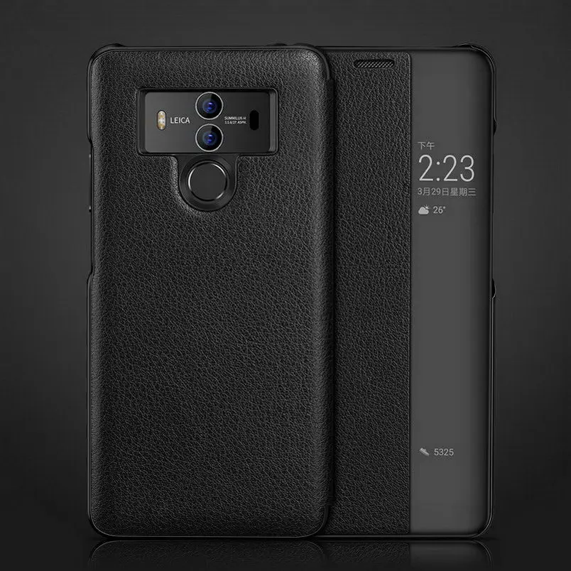 Чехлы для телефонов Huawei Mate 10 Pro умный чехол из воловьей кожи натуральной с