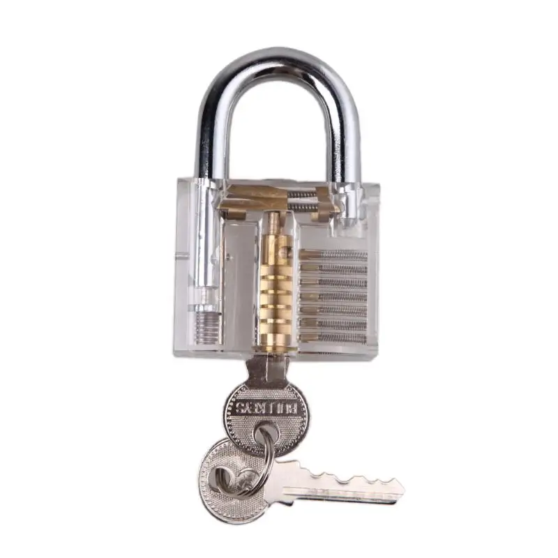 

Pick Cutaway Inside View Padlock Lock For Locksmith Practice Training Skill padlock with 2 keys door lock candados sliding door