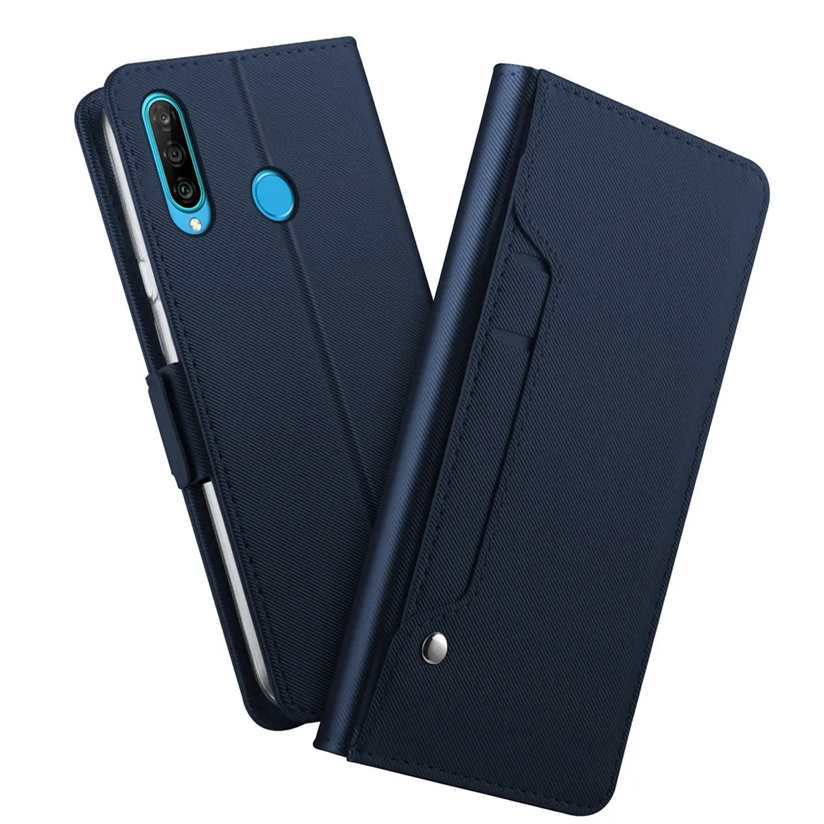 Откидная крышка Подставка для huawei P30 Lite чехол из искусственной кожи портмоне с