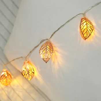 

USB Powered Christmas IP44 Waterproof Warm White DC5V 1.2W 3 Meters 20LED Hollow-out Leaf Design Fairy String Light for DIY
