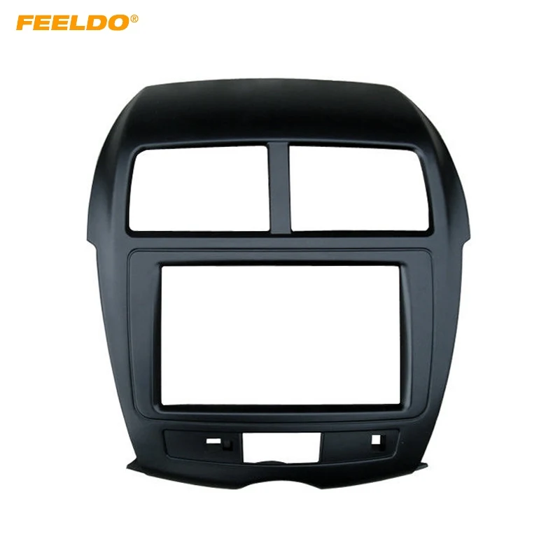 

FEELDO Car 2DIN Radio Panel Fascia Refitting Frame for MITSUBISHI ASX CITROEN C4 Aircross PEUGEOT 4008 Plate Dash Mount Trim