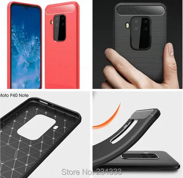Мягкий чехол из ТПУ C-ku IPAKY Brush Для MOTO P40 NOTE PLAY POWER для OPPO Reno Google Pixel 3A XL углеродного