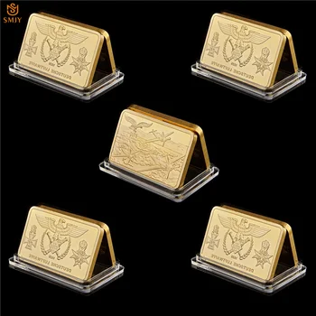 

5Pcs 1935 WW II Deutsche Luftwaffe Challenge Bar German Self-Use Eagle Cross Gold Metal Commemorative Coin Collectibles