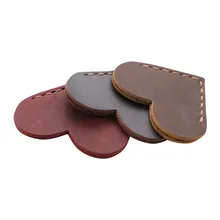 Закладка в форме сердца, кожаные закладки с натуральным лицевым покрытием, винтажная кожаная Закладка, Мини угловая страница, маркер для чтения