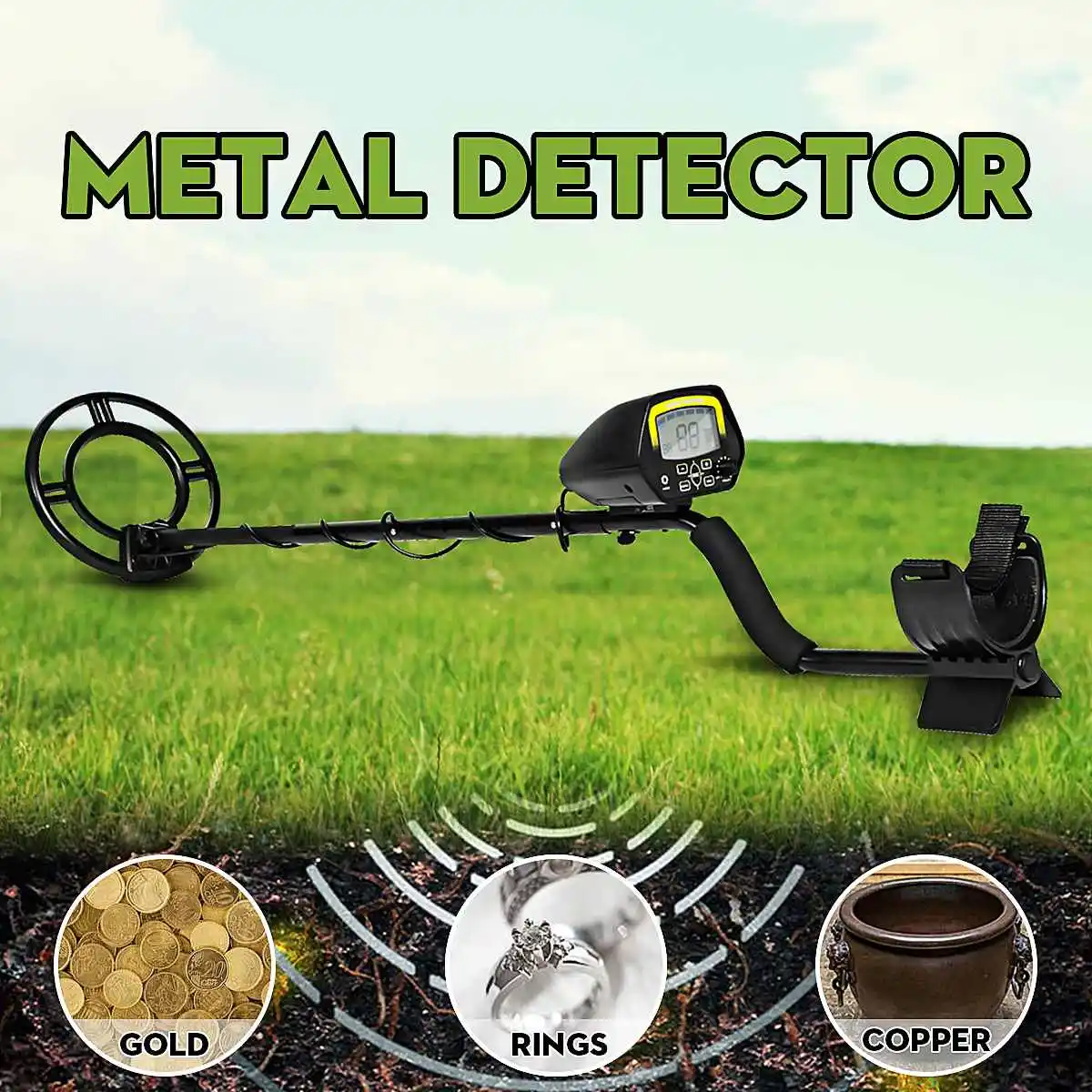 

MD3030 Metal Detector Underground Gold Detector Metal Length Adjustable Treasure Hunter Seeker Portable Hunter Detector Tool
