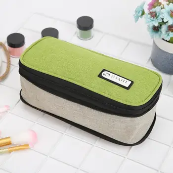 

Multi Layer Canvas Pencil Case Zipper Fabric Handbag School Stationery Students Pencil Box Travel Makeup Bag