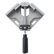 Hot Sale Aluminum Single Handle 90 Degree Right Angle Clamp Woodworking Frame Clip Right Angle Folder Tool Right Angle Clamp H three dimensional right angle clip lab cross clamp laboratory metal grip supports laboratory clamp angular splint