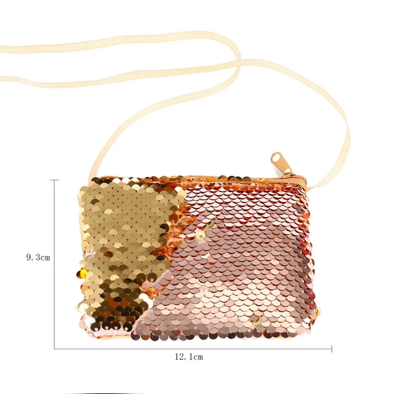 Детская сумка на плечо, Детская сумка через плечо с блестками, сумка-портфель, кошелек на молнии, маленькие кошельки для монет
