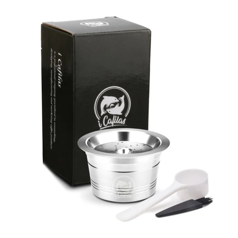 

Icalifas Refillable Coffee Filter For Illy Coffee Machine Cafe Capsules Cup Metal Stainless Steel Reusable Coffee Baskets Coff