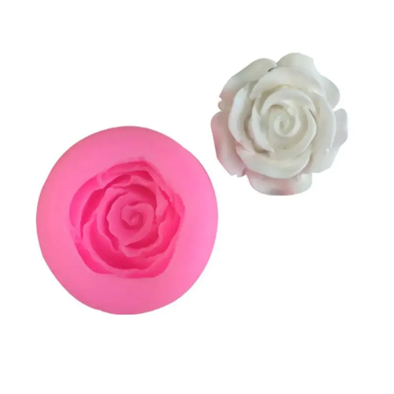 

Mini Silicone Mould Rose Shaped Cake Mould DIY Baking Supplies Cake Decoration Mould New Rose Handmade Pottery Candle Mold