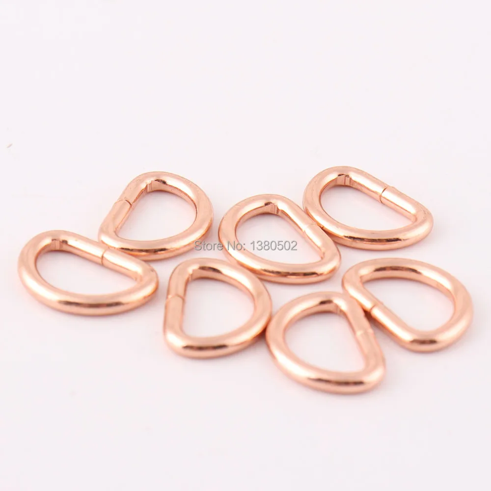 30 шт./партия, розовое золото, 12 мм, внутреннее металлическое кольцо D, кольцо Dee, регулируемые пряжки для тканая тесьма, ремешок, лента, аксессуары для одежды