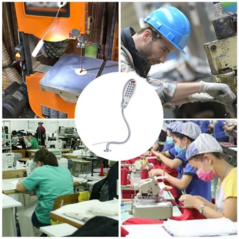 

HOT US/EU Plug for All Sewing Machine Lighting Sewing Machine LED Light 1.1W 12/18LED Magnetic Mounting Base Gooseneck Lamp