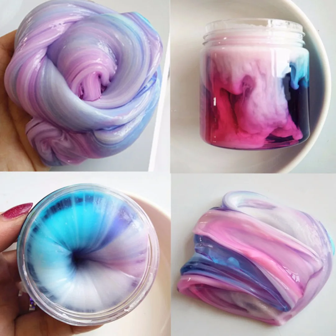 

120ml Multi Color Mixing Cloud Slime Squishy Putty ASMR Stress Kids Toy Gift New