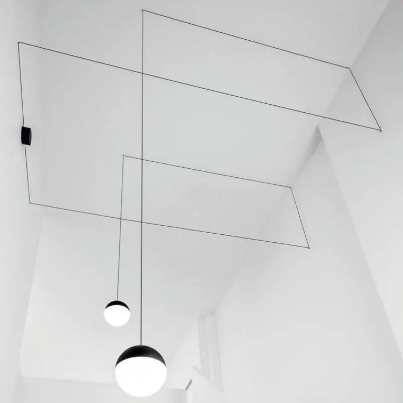  Post-modern DIY Geometric Lines String Light Led Pendant Light For Living Room Dining Room Bedroom  - 32812186543