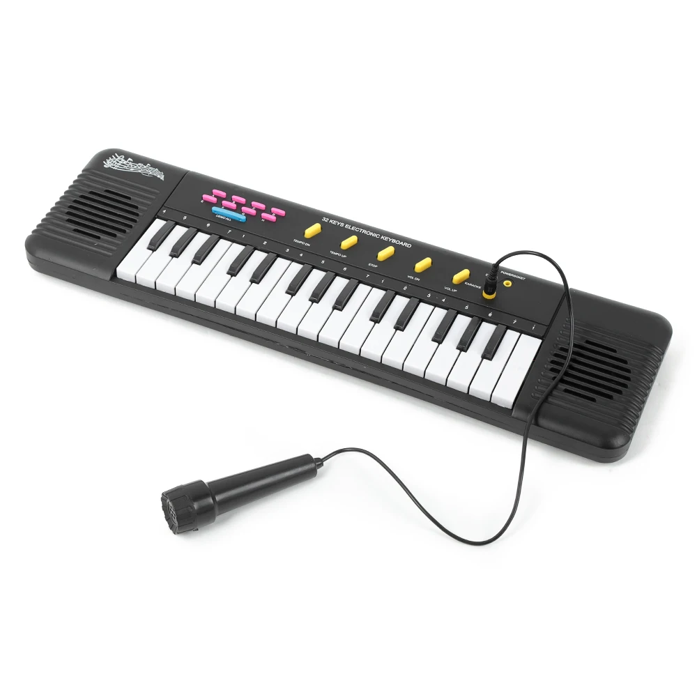 Children 32 Keys Electronic Keyboard Toy With Mini Microphone Toy Musical Instrument With