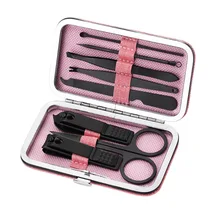 8pcs Nail Art Manicure Tools Set Nails Clipper Scissors Tweezer Knife Manicure Sets Stone Pattern Case For Nail Manicure