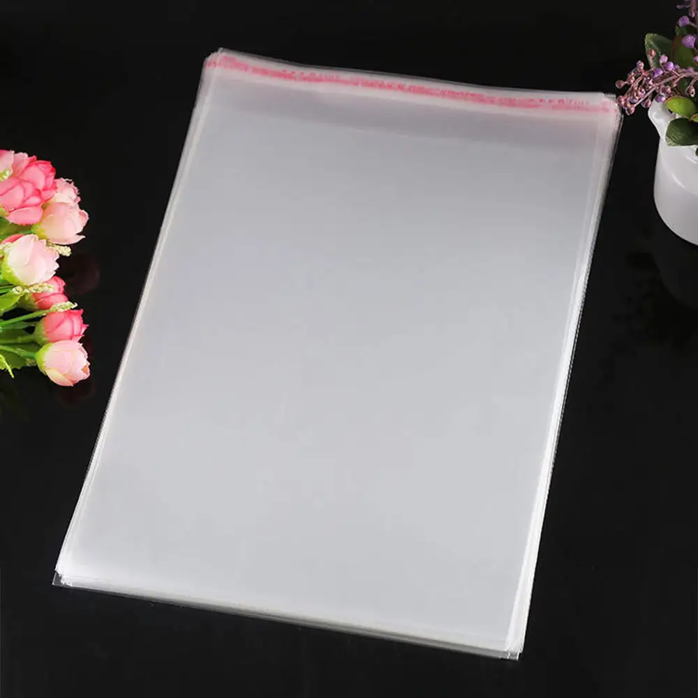 

100pcs OPP Self-Adhesive Transparent Plastic Bags Jewelry Packaging Bags Cloth Package Bag Gift Bags