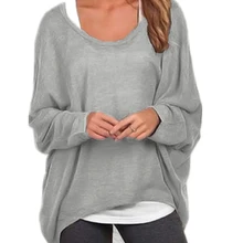 ZANZEA, женская рубашка с рукавом, топы, свободная длинная футболка, осенняя футболка, пуловер, Повседневная Вязанная женская блуза размера плюс 3XL