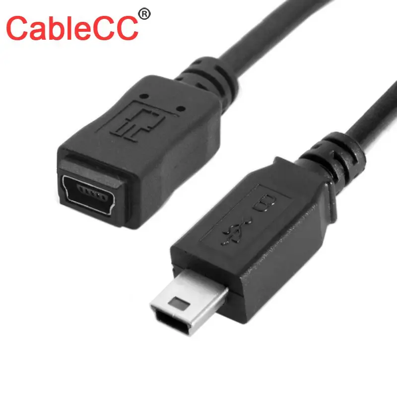 

Cablecc USB 2.0 Hi Speed Mini USB 5pin Male to Female Extension Adapter Cable 0.5M 5ft