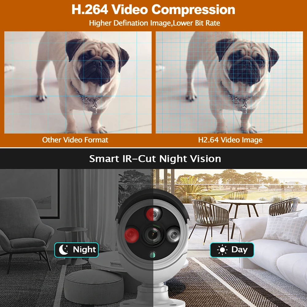 Hiseeu HB612 1080P 2.0MP IP камера POE Мини Пуля H.265 CCTV камера водонепроницаемая домашняя наружная охранная Камера видеонаблюдения