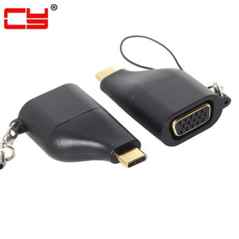 

USB-C Type C VGA Converter Adapter 1080p with Chain for Tablet Phone Laptop Samsumg S8 S9 S10 Note8 Note9 Note10 Huawei Mate10