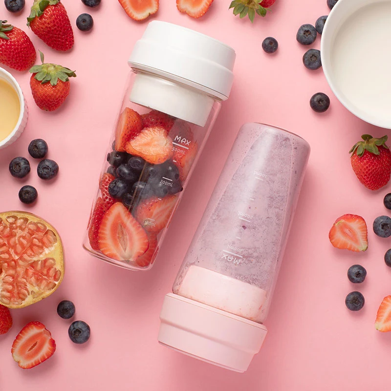 

400ml Sports Bottle Fruit Cup Household Juicer Portable Electric Fruit Juicer USB Rechargeable Smoothie Maker Blender Machine