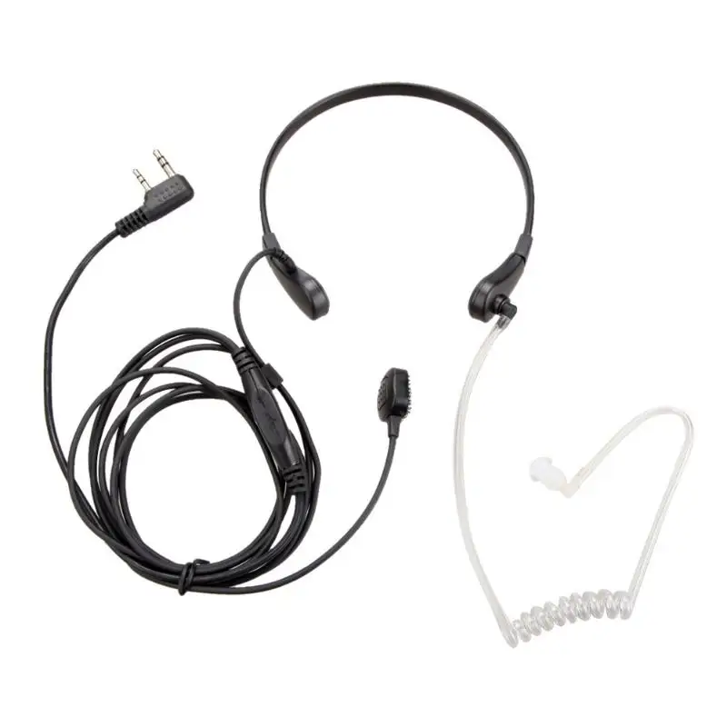 

earphone 11mm 2Pin PTT Throat Acoustic Tube Earpiece Headset Mic Microphone Covert headphones for Bodyguard for Baofeng UV-5R
