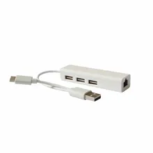 HOT-Usb2.0 к проводному сетевому порту тип-c к Rj45 сетевой кабель интерфейс два в одном Usb2.0 концентратор Usb2.0+ тип-c 100 м кабельная сеть