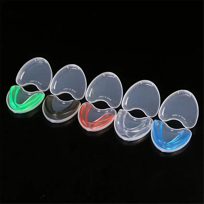 Murah 1 Set Mouthguard Penjaga Mulut Gigi Melindungi untuk Tinju Bola Sepak Bola Basket Karate Muay Thai Perlindungan Keselamatan